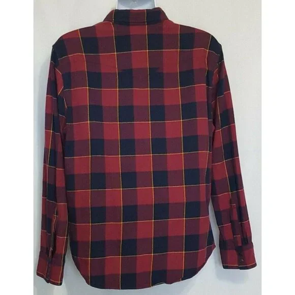 Levi's NBA Cleveland Cavaliers Gridiron Flannel Plaid Shirt Men Size Extra Large - Picture 6 of 10